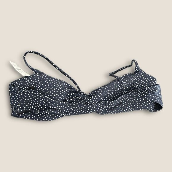Navy blue polka dots bikini top size 3X, NWT - Picture 4 of 7